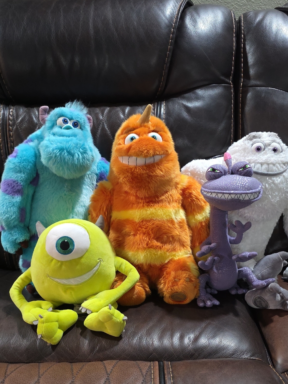 Disney Plush Monster Set - Blue, Green, Orange, Purple, White